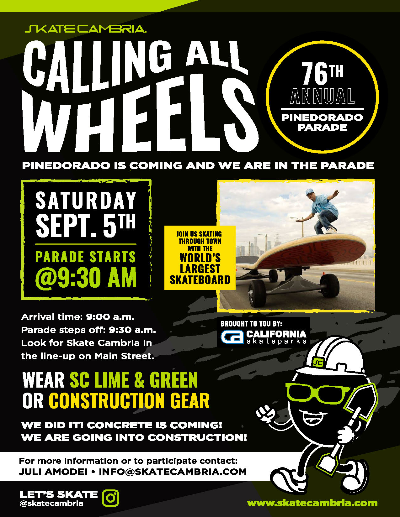 Skateboarder dropping in at Cambria skatepark